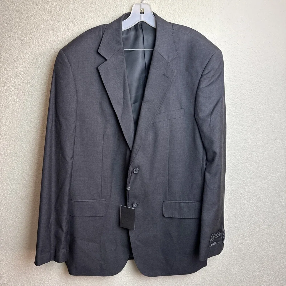 NWT Genevie Uomo Milan Italy Men's Suit Blazer Jacket‎ 44L